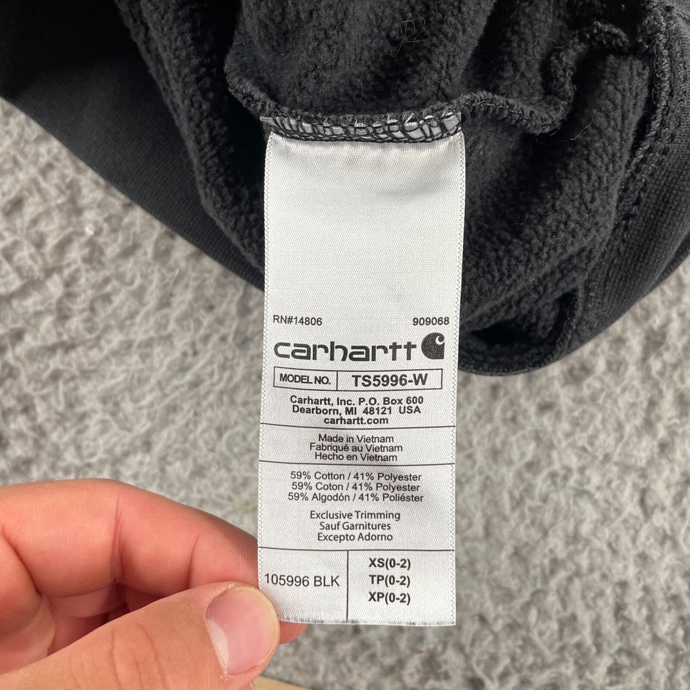 Carhartt Women's Rain Defender Black Hoodie Pullover Sweatshirt XS (0-2) - Picture 7 of 10